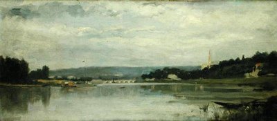 Sulle rive della Senna a Saint-Cloud da Stanislas Victor Edouard Lepine